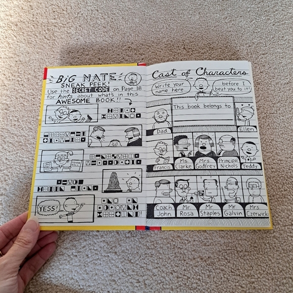 Set Of 2 Big Nate Hardcover Books Lives It Up And In A Class By Himself - Picture 8 of 10